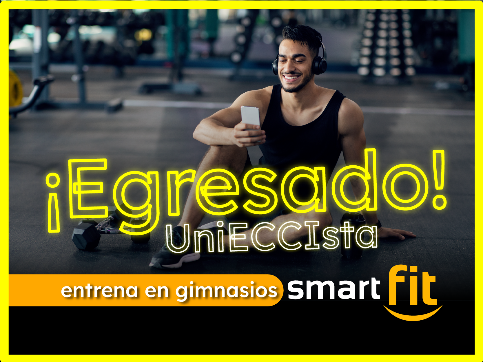 Egresado ECCI entrena en gimnasios smart fit